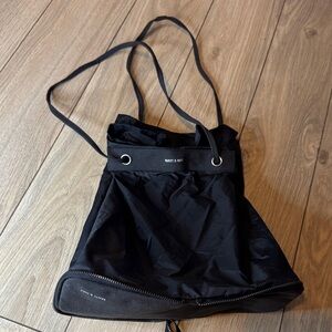 Matt & Nat Black  nylon shoulder Bucket Bag